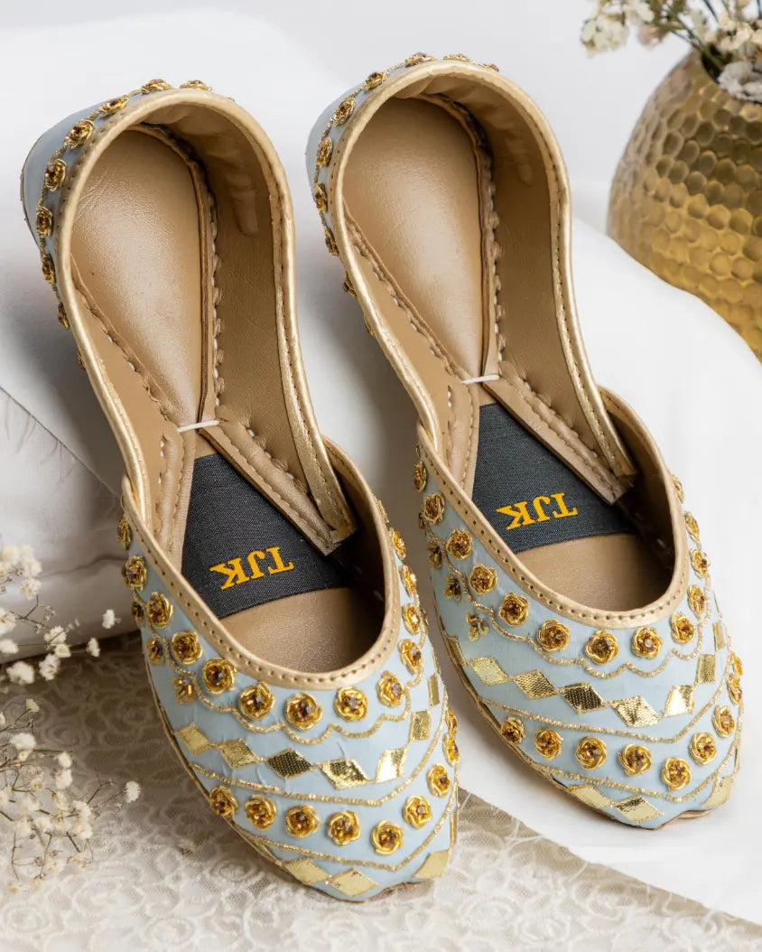 TJK Designs Khussa Suit-Zar Sheen