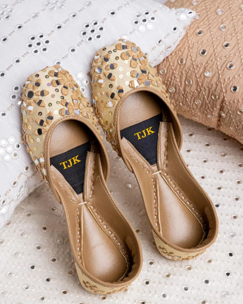 TJK Designs Khussa Suit-Sunehri