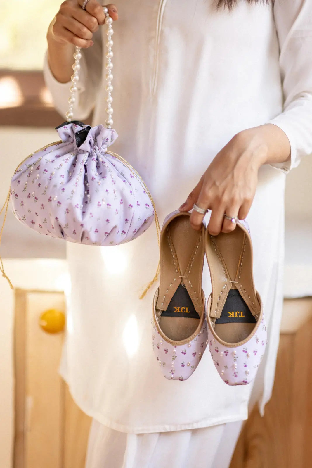 TJK Designs Khussa Suit-Shehnai Khussa with Potli