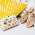 TJK Designs Kolapuri Suit-Alira Kolhapuri with Clutch
