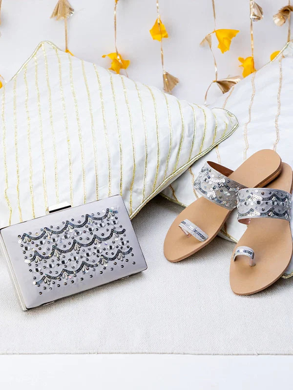 TJK Designs Kolapuri Suit-Belen Kolhapuri with Clutch