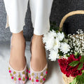 TJK Designs Khussa Suit-Blush Petal