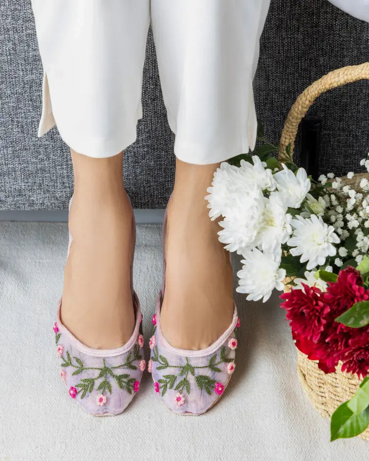 TJK Designs Khussa Suit-Floral Muse