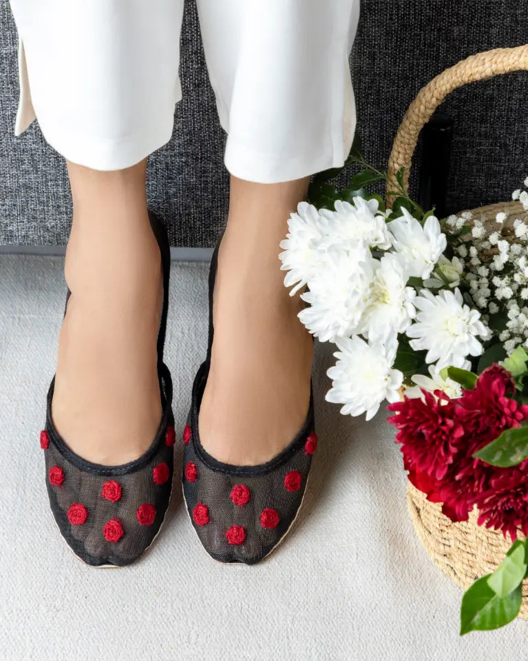 TJK Designs Khussa Suit-Rosy Noir