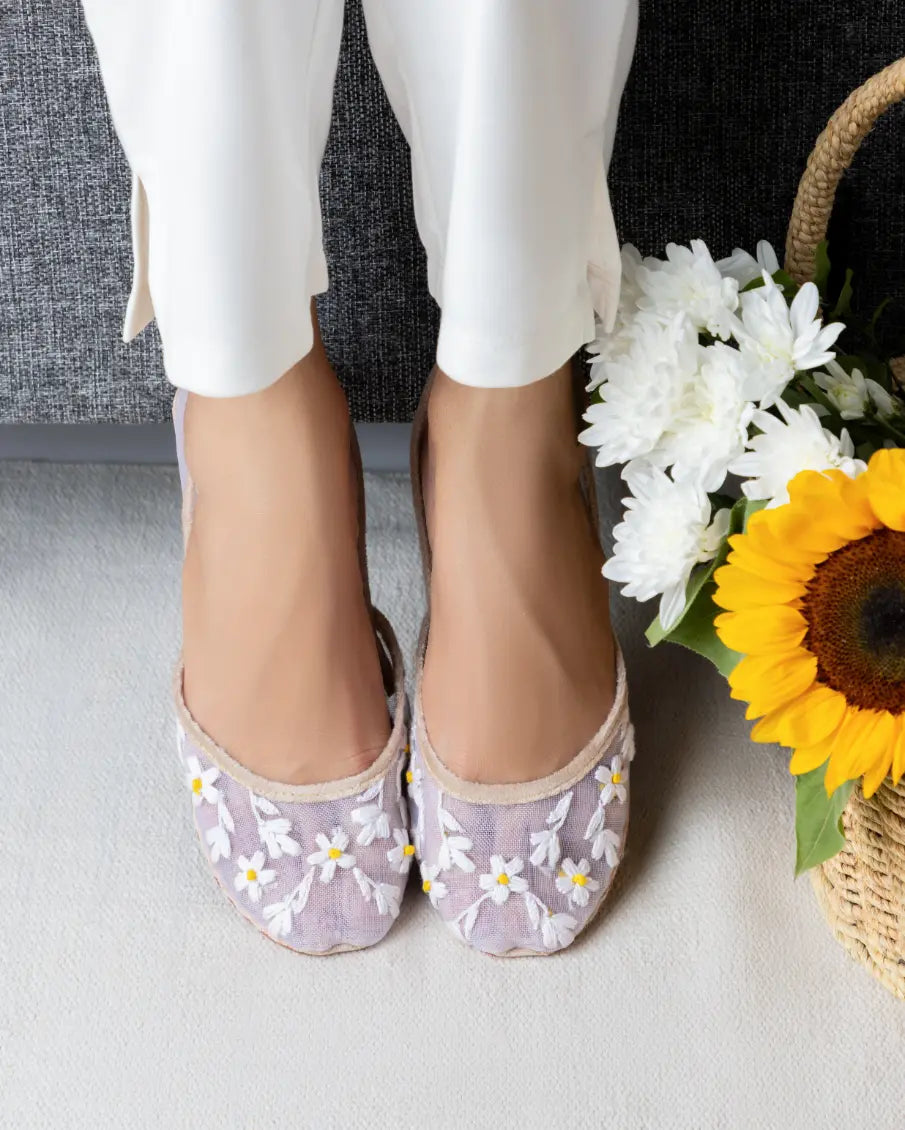 TJK Designs Khussa Suit-Daisy Dew