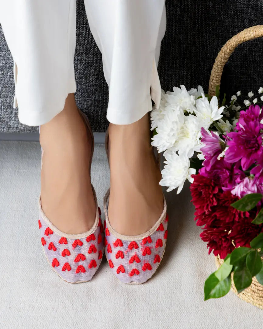 TJK Designs Khussa Suit-Scarlet Heart