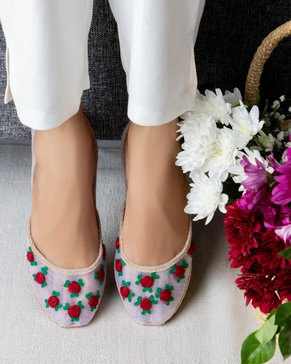 TJK Designs Khussa Suit-Rose Reverie