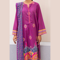 zellbury -Embroidered Shirt Shalwar Dupatta - Purple - Lawn Suit-0421