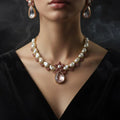 Zeesy Oceanic Baroque Teardrop Necklace Set
