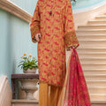 Majestic By HZ Stitched 3 Piece Emb Silk Collection'2025-RRE-110-Peach