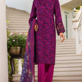Majestic By HZ Stitched 3 Piece Emb Silk Collection'2025-RRE-115-Magenta