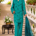 Majestic By HZ Stitched 3 Piece Emb Silk Collection'2025-RRE-114-Sea Green