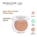Makeup Revolution Relove By Revolution Super Matte Pressed Powder Beige - My Store