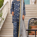 Malika by Sada Bahar Stitched 3 Piece Emb Festive Collection'2025-D-4085-Blue