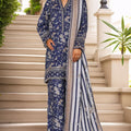 Malika By Sada Bahar Stitched 3 Piece Cutwork Khaddar Vol-01 Collection'2025-5787-Blue