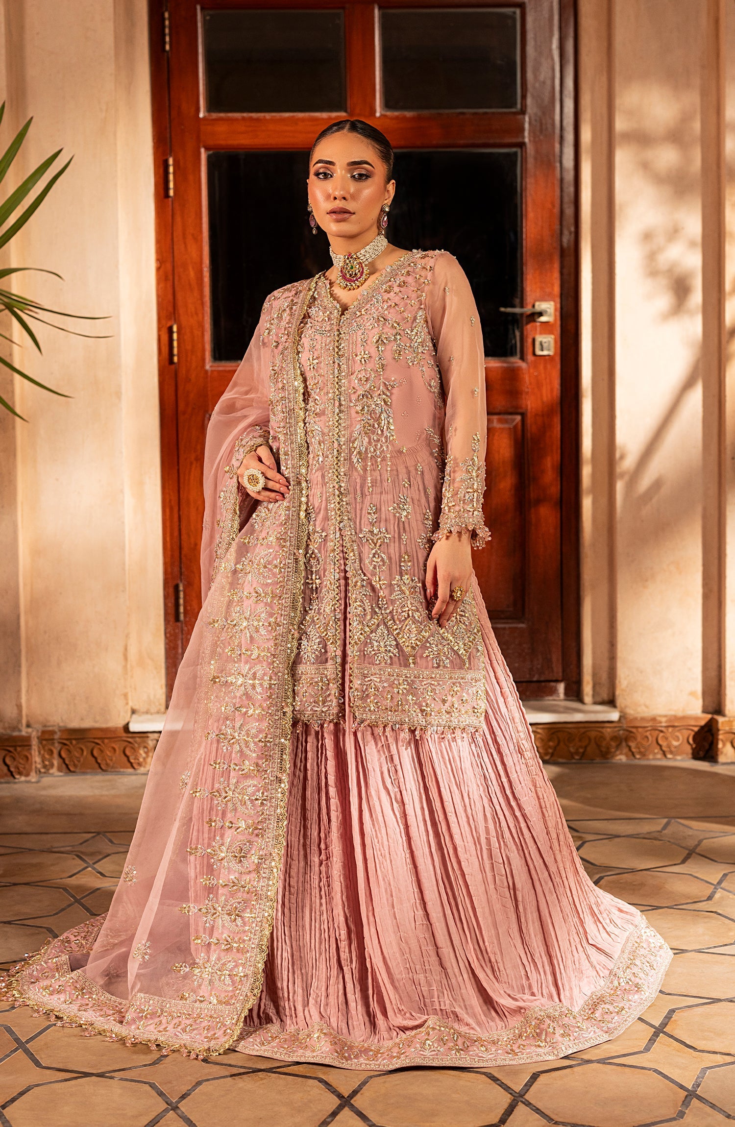 Aylin Unstitched 3 Piece Wedding Edit Collection'2025-Mauve Mist Dress