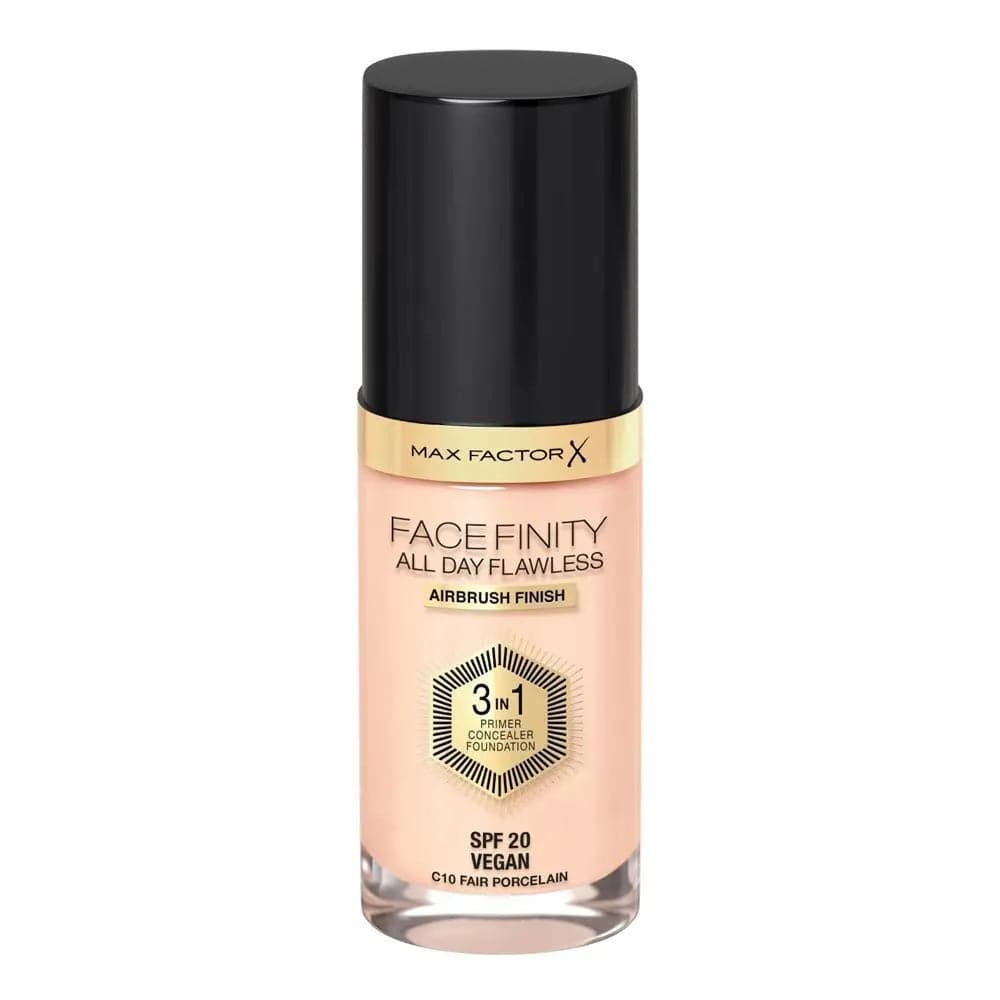 Max Factor Facefinity All Day Flawless Airbrush Finish, 3-In-1 Foundation, C10, Fair Porcelain - My Store