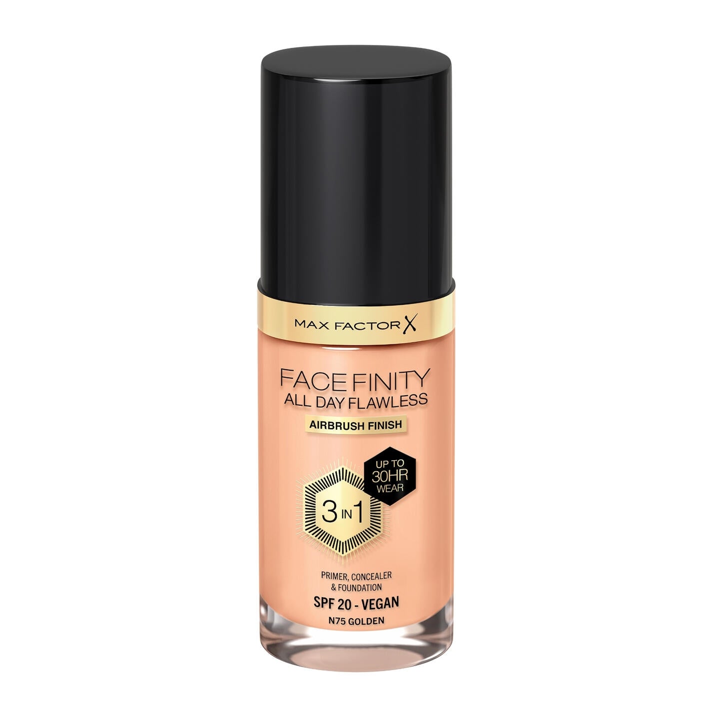 Max Factor Facefinity All Day Flawless Liquid Foundation 3In1 - 075 Golden 30Ml