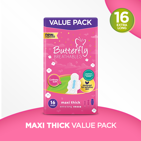 Butterfly - Maxi Cotton Extra Long Sanitary Pads