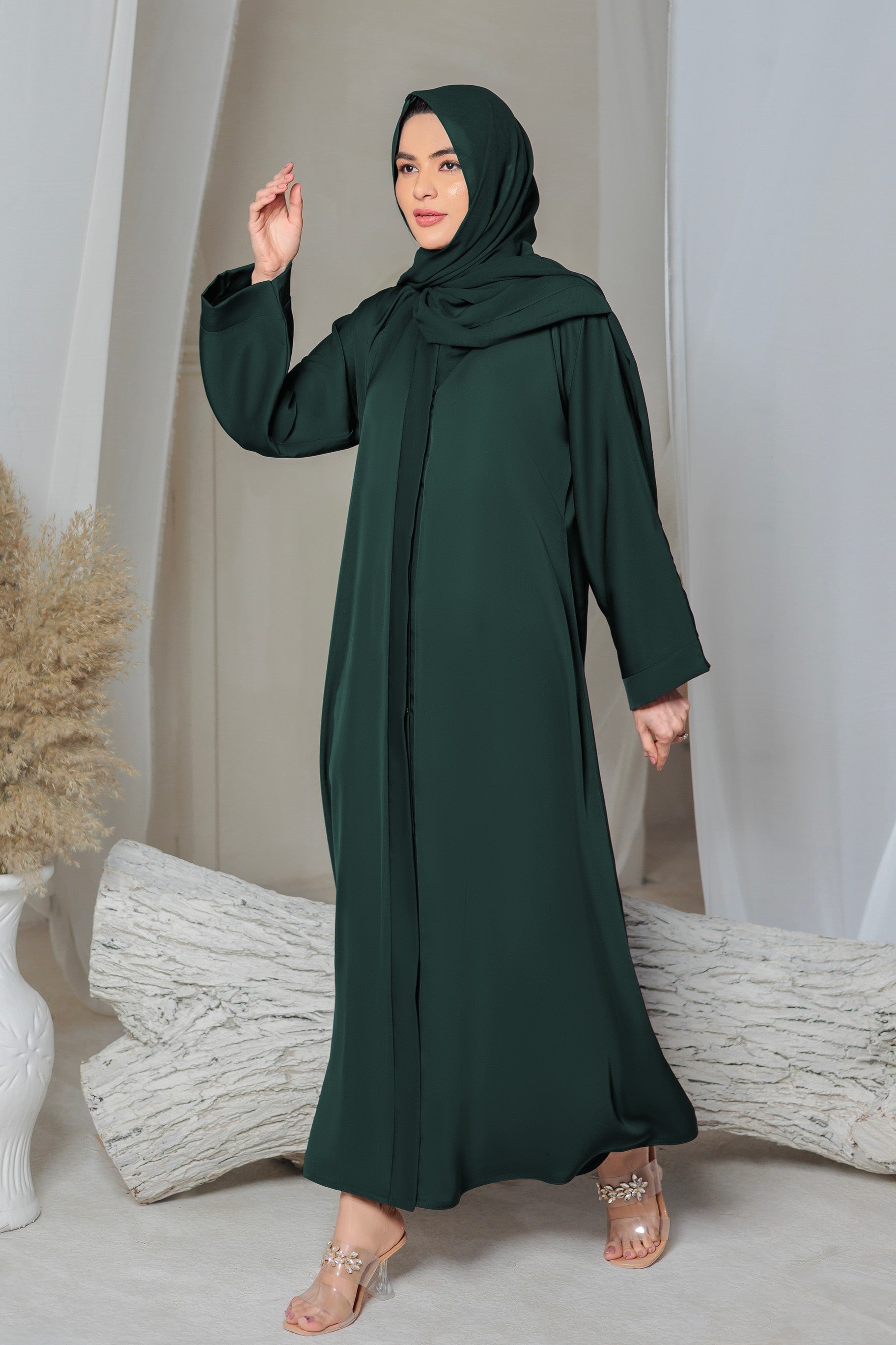 TGM Abaya Collection-Midnight Green