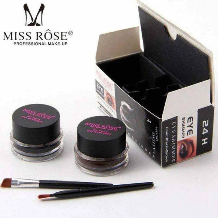 Miss Rose - Eye Shimmer (Kajal & Gel Liner) Black & Brown - My Store