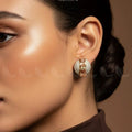 Zeesy Modern Geometric Cluster Earrings