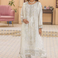 Maya By Azmeerah Stitched 3 Piece Hand Emb Chiffon Suit-02-Moonstone