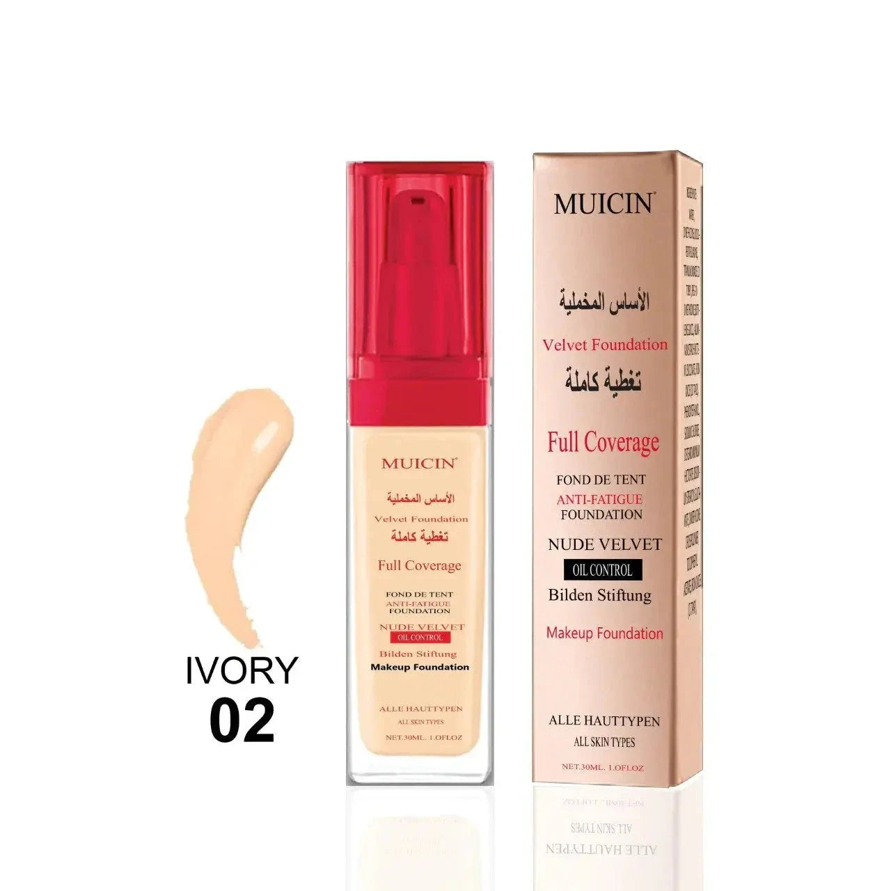 Muicin - Nude Velvet Full Coverage Foundation - 30Ml - My Store