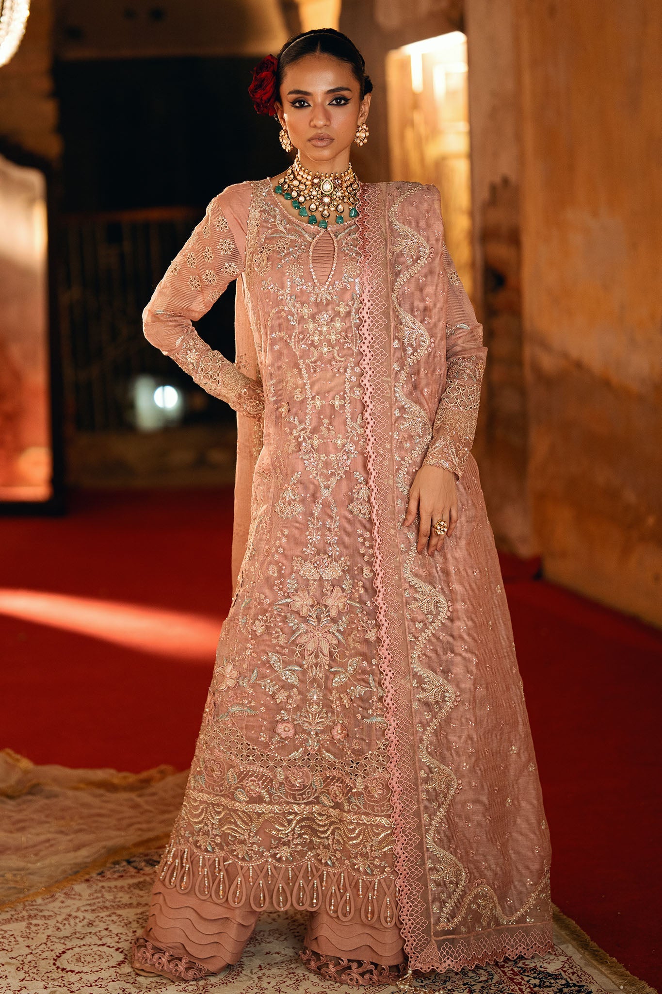 Mehermaah by Florent Unstitched 3 Piece Wedding Formals Suit-Nayab