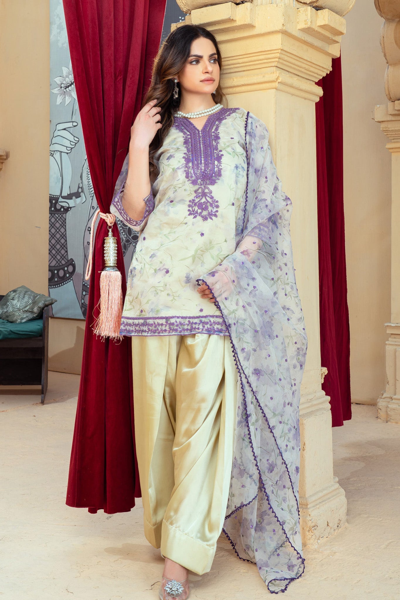 Mera Farshi Jora By Noorma Kaamal Stitched 3 Piece Exc Eid Vol-02 Suit-NK-FS-12