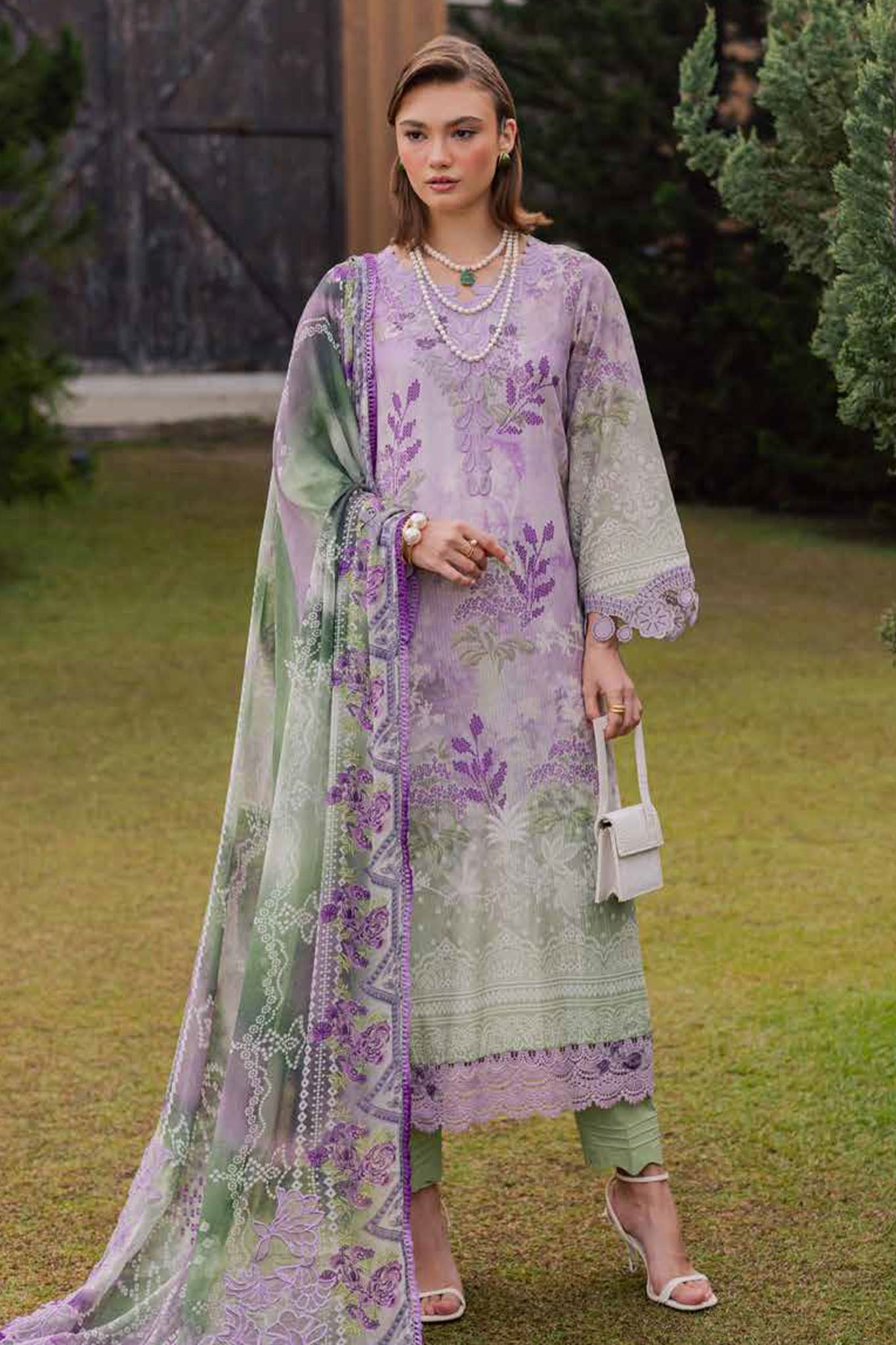 Gardenia By Nureh Unstitched 3 Piece Emb & Printed Lawn Doria Suit-NSG-211