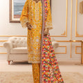 Bin Saeed Stitched 3 Piece Exclusive Chikankari Vol-07 Collection'2025-NSM-2282-Yellow