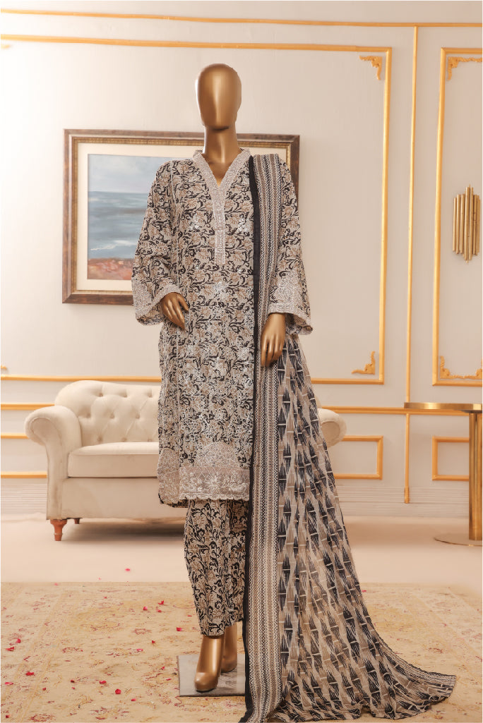 Bin Saeed Stitched 3 Piece Exclusive Chikankari Vol-07 Collection'2025-NSM-2287-Skin