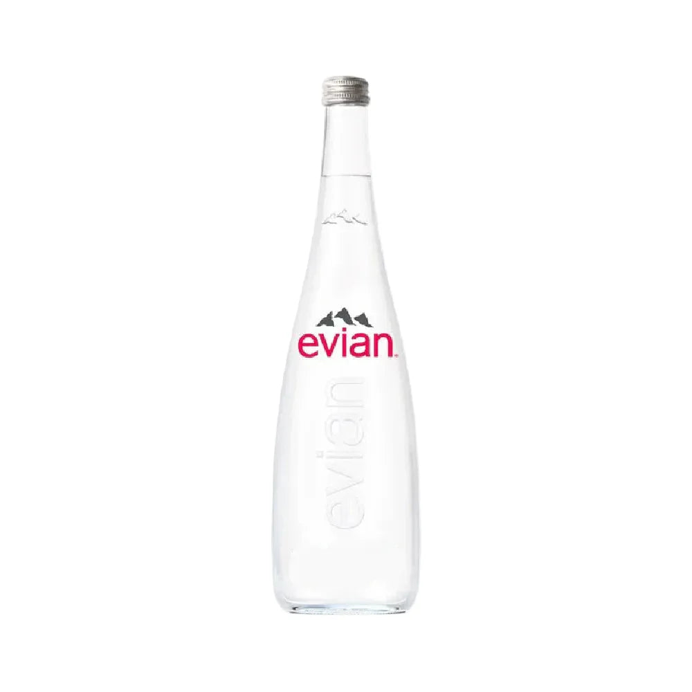 Evian Mineral Water Glass Bottle 75cl