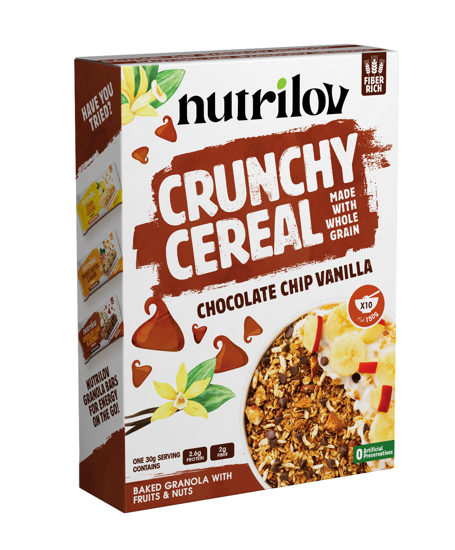 Nutri Lov Crunchy Cereal Chocolate Chip Vanilla 150g