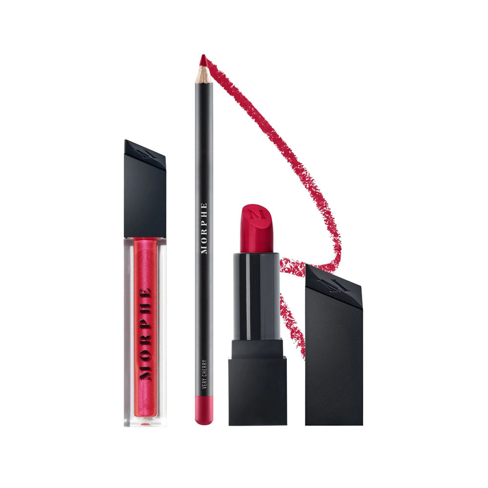 Morphe- Out & A Pout Candy Red Lip Trio