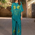 Dhaga Stitched 2 Piece Summer Suit-Mystic Green