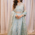 Sardinia Unstitched 3 Piece Formals Collection-Ocean Mist - Aden Rehan