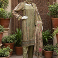Almeerah Unstitched 3 Piece Winter Khaddar Luxe Collection'2025-Olive Evergreen Grace