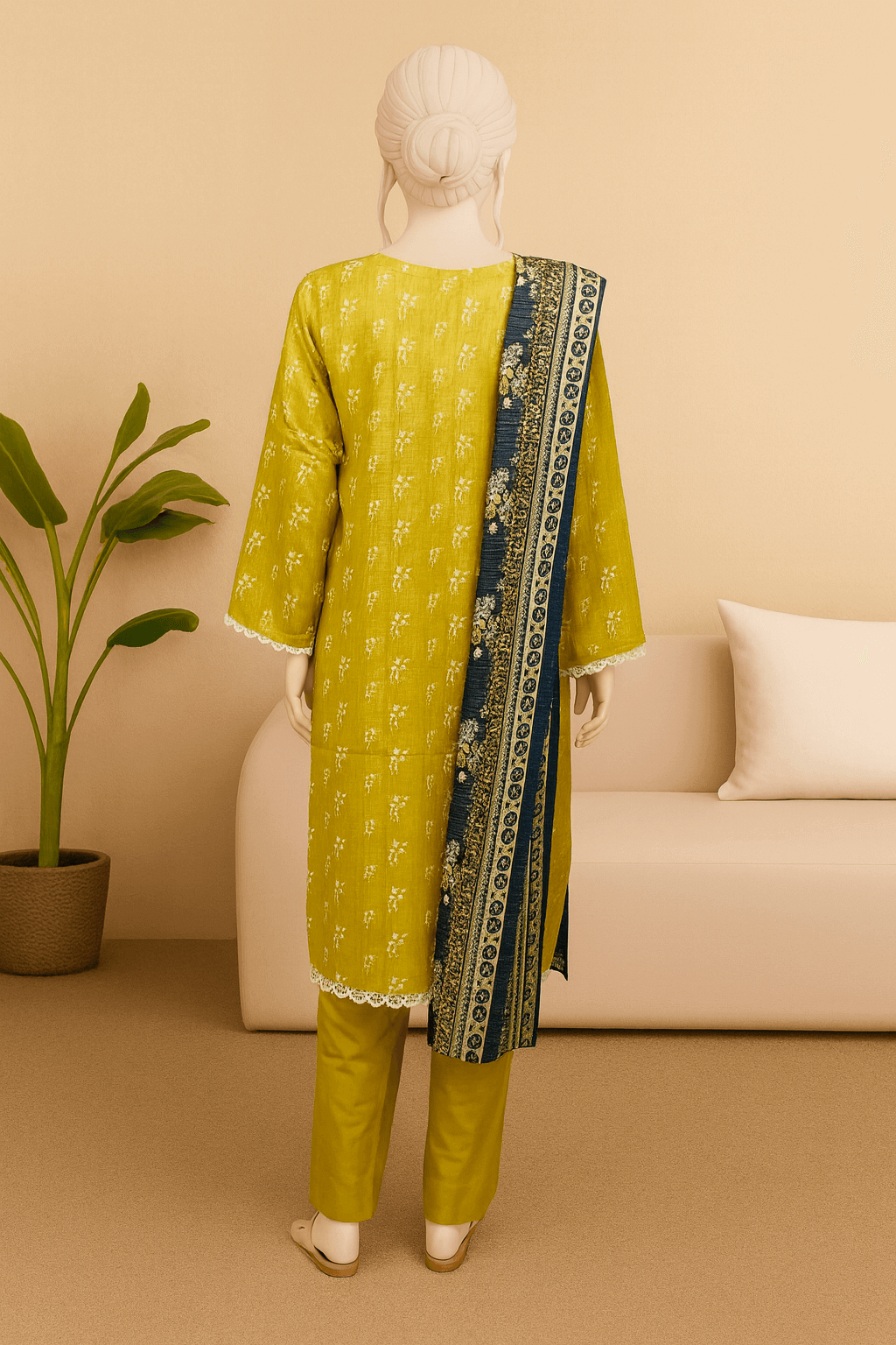 Almeerah Unstitched 3 Piece Luxe Summer Collection'2025-Olive Sunlight Glow