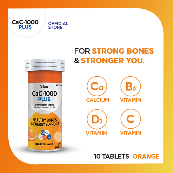 CaC-1000 Plus Orange Effervescent Tablets - 10s Tablets