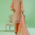 Printkari By HZ Stitched 3 Piece Prints Chikankari Vol-03 Collection'2025-PEC-059-Coral