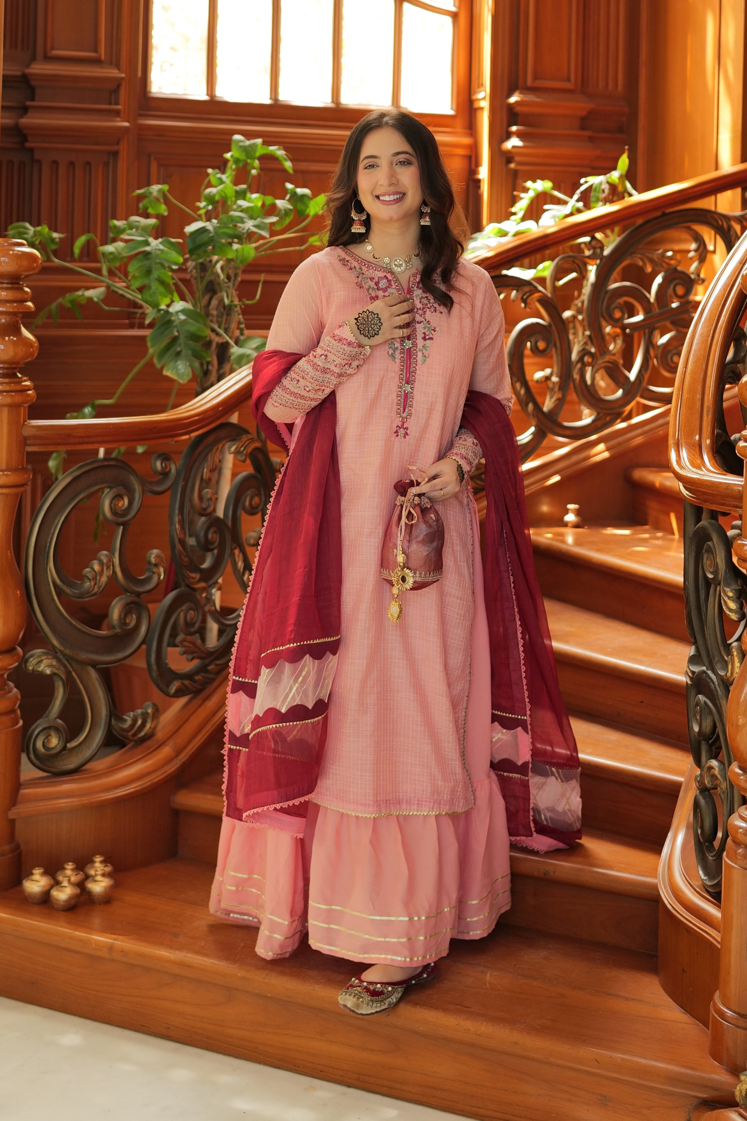 Omal By Komal Stitched 2 Piece Summer Collection'2025-Ailiya (Frock & Dupatta)