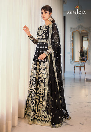 Asim Jofa Festive Jashn/ Jaan e Adaa sajal edit Ajse-03 Embroidered Net 3 Pcs