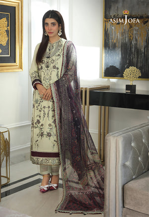 Asim Jofa Aira Edit Two '23 Ajai-10 Embroidered Cambric 2 Pcs