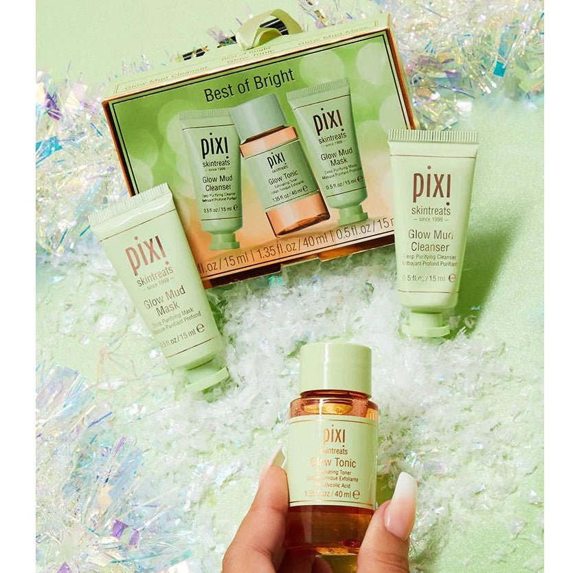 Pixi Best of Bright Kit Cleanser 15Ml+Toner 40Ml+Glow Mud Mask 15Ml