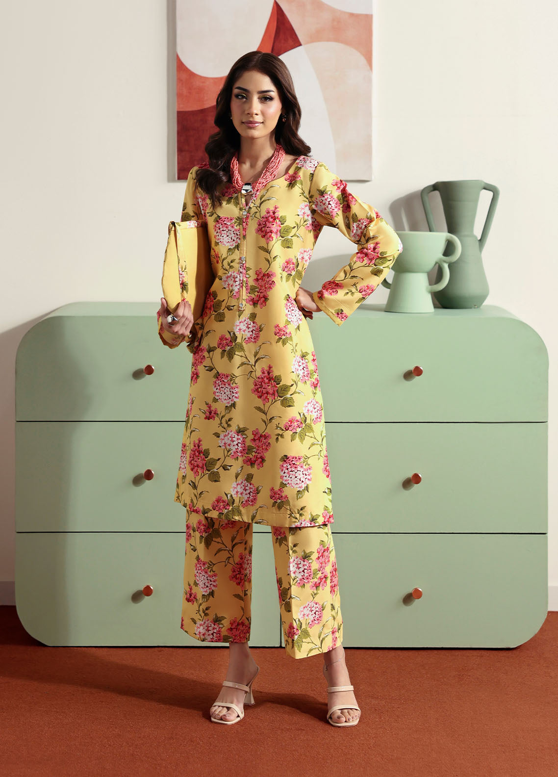 Gulaal Stitched 2 Piece Basic Lawn Collection'2025-Honey Dew