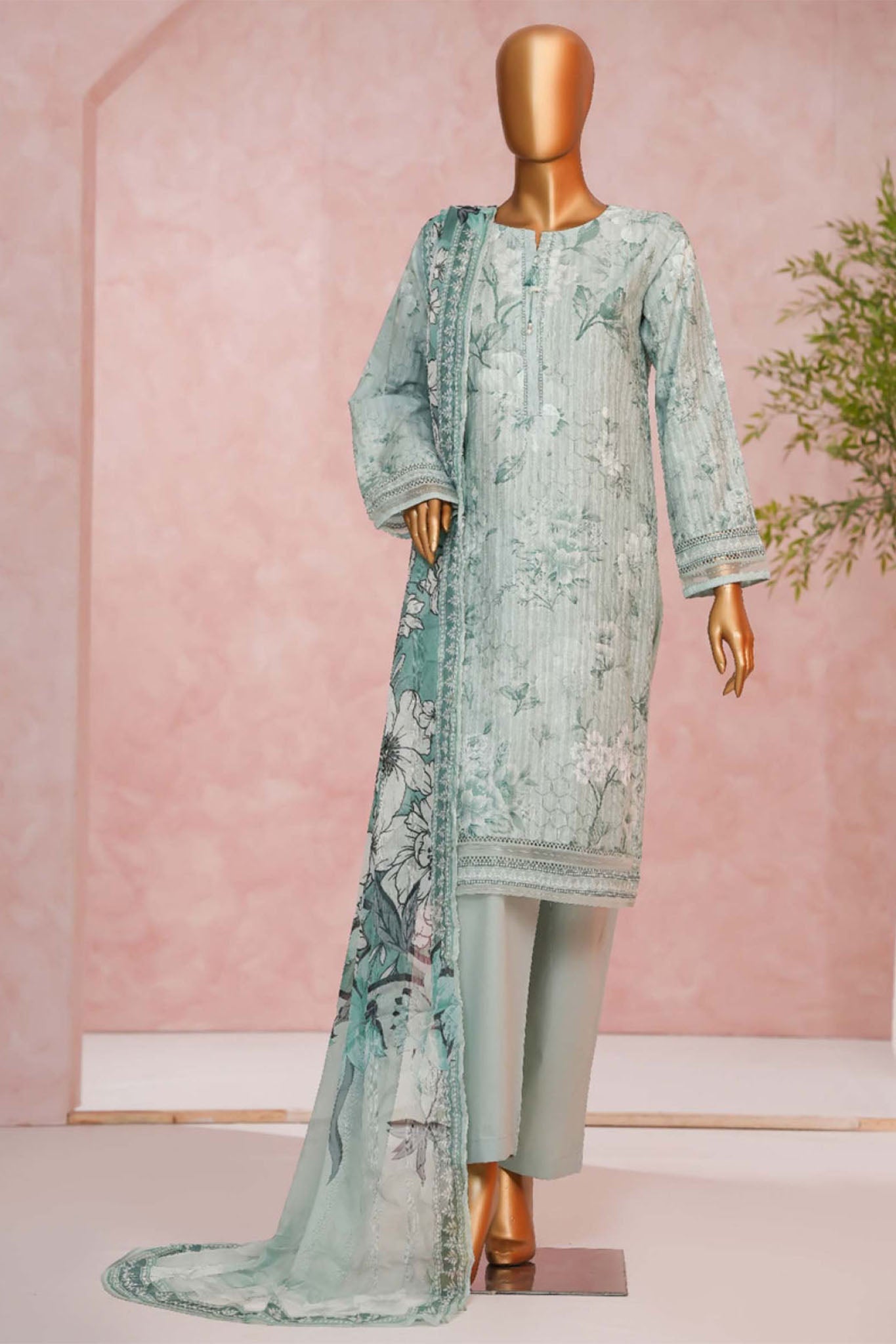Enchant By HZ Stitched 3 Piece Linnokara Prints Collection'2025-PLK-550