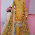 HZ Premium Unstitched 3 Piece Emb Lawnkari Collection'2025-PLK-814