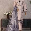 Enchant By HZ Stitched 3 Piece Linnokara Prints Suit-PNK-101